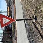 Damaged Sign at Pollard St, North Billerica