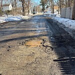Pothole at 9 Mc Ginness Way