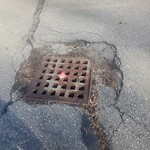 Pothole at 9 Payson Rd